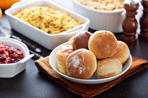 Dinner rolls for Thanksgiving with all the sides